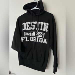 Black Hoodie with Destin Florida Print